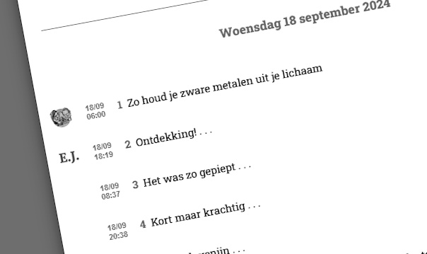 Blog voor Gedachtenvoer stond op #1